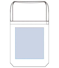 コットンショルダーバッグ（TR-0723）前面プリント範囲