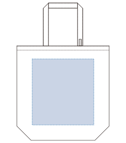 コンパクトバッグ（L）ポーチ付（TR-0728）前面プリント範囲