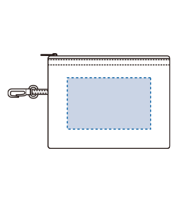 コンパクトバッグ（L）ポーチ付（TR-0728）ポーチ背面プリント範囲