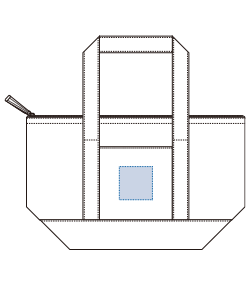 保冷バイカラートート（S）（TR-0732）前面プリント範囲