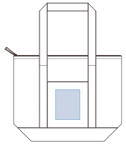 保冷バイカラートート（M）（TR-0733）前面プリント範囲