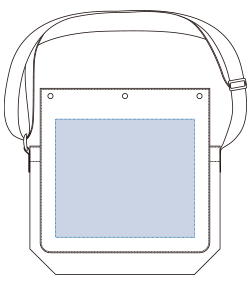 フラップ付ショルダーバッグ（TR-0738）フラップ部プリント範囲