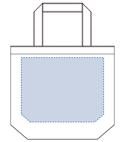 キャンバスデイリートート（SM）（TR-0750）背面プリント範囲