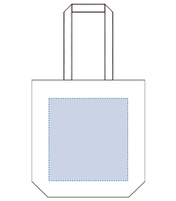 キャンバスデイリートート（M）（TR-0751）背面プリント範囲