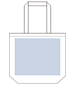 キャンバスデイリートート（ML）（TR-0752）背面プリント範囲
