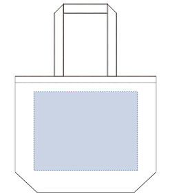 キャンバスデイリートート（L）（TR-0753）背面プリント範囲