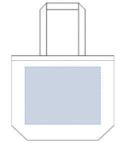 キャンバスデイリートート（L）（TR-0753）前面プリント範囲