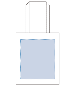 【在庫限り】ライトデニムバッグ（L）（TR-0756）背面プリント範囲