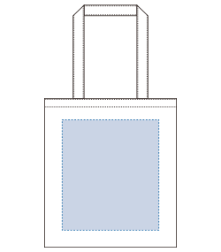 厚手コットンバッグ（M）（TR-0760）背面プリント範囲