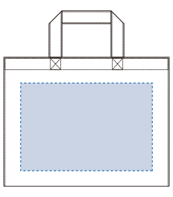 ユーティリティバッグコンビ（M）ワイド2（TR-0765）前面プリント範囲
