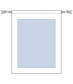 マルチ巾着（TR-0768）前面プリント範囲