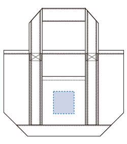 キャンバスバイカラートート（S）（TR-0771）前面プリント範囲