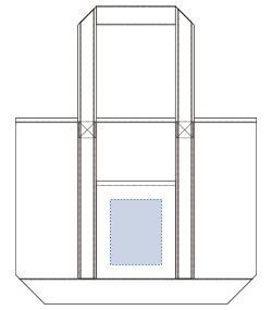キャンバスバイカラートート（L）（TR-0773）前面プリント範囲