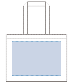 不織布裏張りボックストート（M）（TR-0776）背面プリント範囲