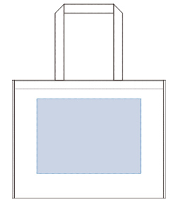 不織布裏張りボックストート（L）（TR-0777）前面プリント範囲