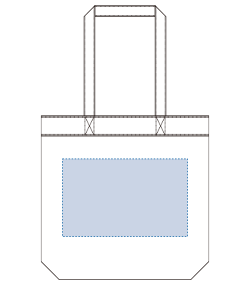 キャンバスベルトライントート（TR-0789）前面プリント範囲