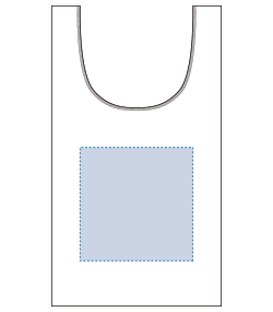 厚手コットンマルシェバッグ（M）（TR-0803）背面プリント範囲