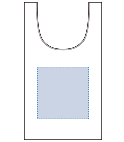 厚手コットンマルシェバッグ（M）（TR-0803）前面プリント範囲
