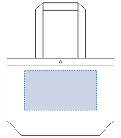 不織布ホック付トート（M）（TR-0808）前面プリント範囲
