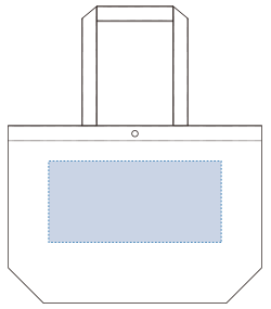 不織布ホック付トート（L）（TR-0809）背面プリント範囲