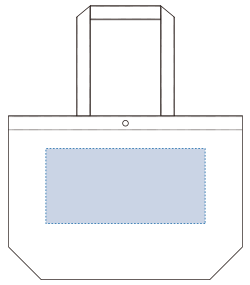 不織布ホック付トート（L）（TR-0809）前面プリント範囲
