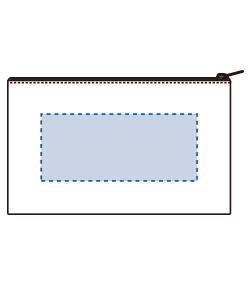 キャンバスフラットポーチ（S）（TR-0822）背面プリント範囲