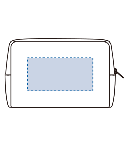 キャンバスファスナーポーチ（M）（TR-0825）背面プリント範囲