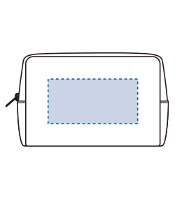 キャンバスファスナーポーチ（M）（TR-0825）前面プリント範囲