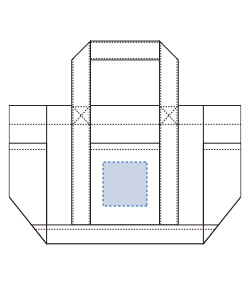 厚手キャンバスポケットマルチトート（S）（TR-0853）前面プリント範囲