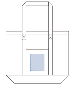 デニムライントート（L）（TR-0858）前面プリント範囲