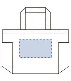 デニムマルチトート（S）（TR-0860）前面プリント範囲