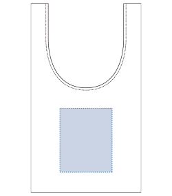 【在庫限り】ライトデニムマルシェバッグ（TR-0867）背面プリント範囲