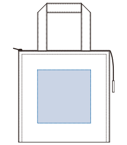 キャンバススクエア保冷トート（S）（TR-0868）前面プリント範囲