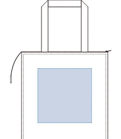キャンバススクエア保冷トート（M）（TR-0869）背面プリント範囲