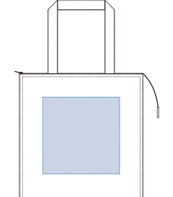 キャンバススクエア保冷トート（M）（TR-0869）前面プリント範囲