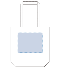 ライトキャンバスタウントート（M）（TR-0886）前面プリント範囲