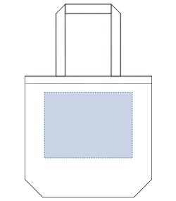 ライトキャンバスタウントート（L）（TR-0887）背面プリント範囲