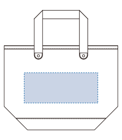 厚手キャンバスレザーハンドルトート（S）（TR-0891）前面プリント範囲