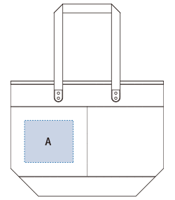 厚手キャンバスレザーハンドルトート（M）（TR-0892）背面（A）プリント範囲