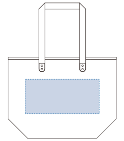 厚手キャンバスレザーハンドルトート（M）（TR-0892）前面プリント範囲