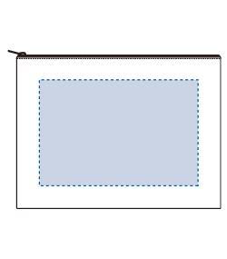 キャンバスフラットポーチ（L）（TR-0895）前面プリント範囲