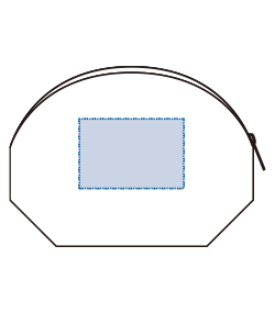 キャンバスシェルポーチ（TR-0896）背面プリント範囲