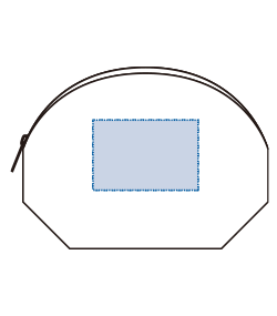キャンバスシェルポーチ（TR-0896）前面プリント範囲