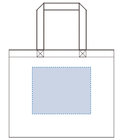 【在庫限り】キャンバスカレッジトート（ML）ワイド（TR-0903）背面プリント範囲