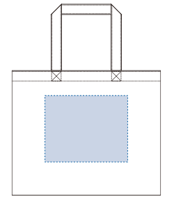 【在庫限り】キャンバスカレッジトート（ML）ワイド（TR-0903）前面プリント範囲