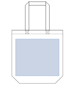 コットンバッグ（L）（TR-0907）前面プリント範囲
