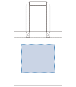 コットンガゼットマチ付バッグ（L）（TR-0909）背面プリント範囲