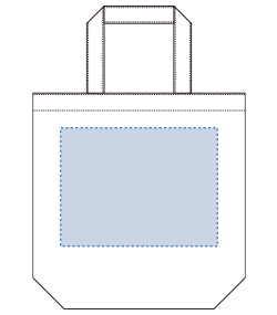 厚手コットンマチ付トート（M）（TR-0912）背面プリント範囲