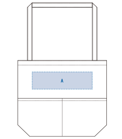 厚手コットンアウトポケットトート（TR-0914）前面（A）プリント範囲