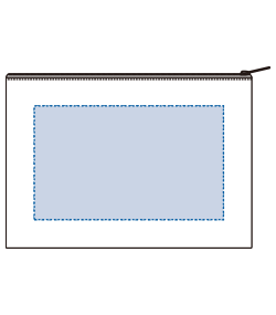 デニムフラットポーチ（L）（TR-0917）背面プリント範囲